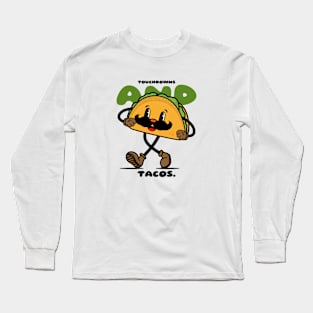 Touchdowns and tacos american football Long Sleeve T-Shirt